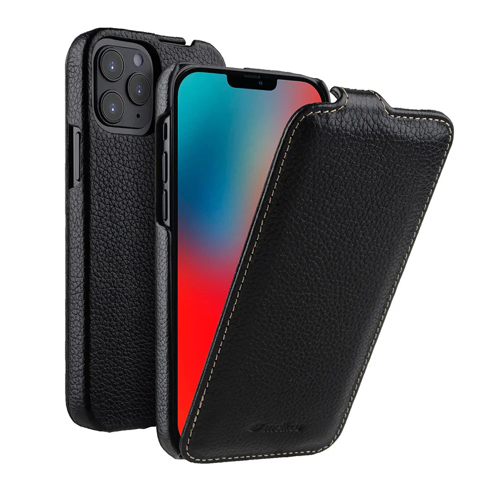 Melkco iPhone 12 Pro Max Jacka Series Premium Leather Cover- Black - Tashqila Melkco iPhone 12 Pro Max Jacka Series Premium Leather Cover- Black - Tashqila
